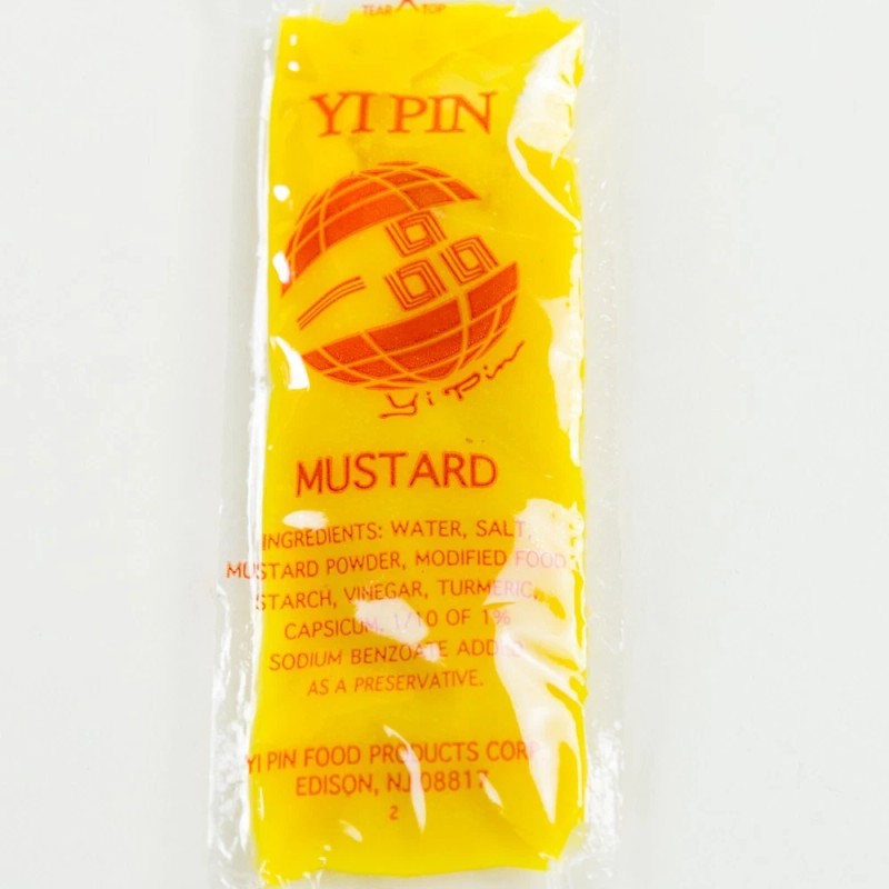 Yi Pin Chinese Mustard Sauce ,400 Packs/Case ~Gluten Free No