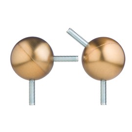 Ivilon Bay Window Curtain Rod Corner Connector - for Rods of 5/8 to 1-1/8 Inch - Warm Gold