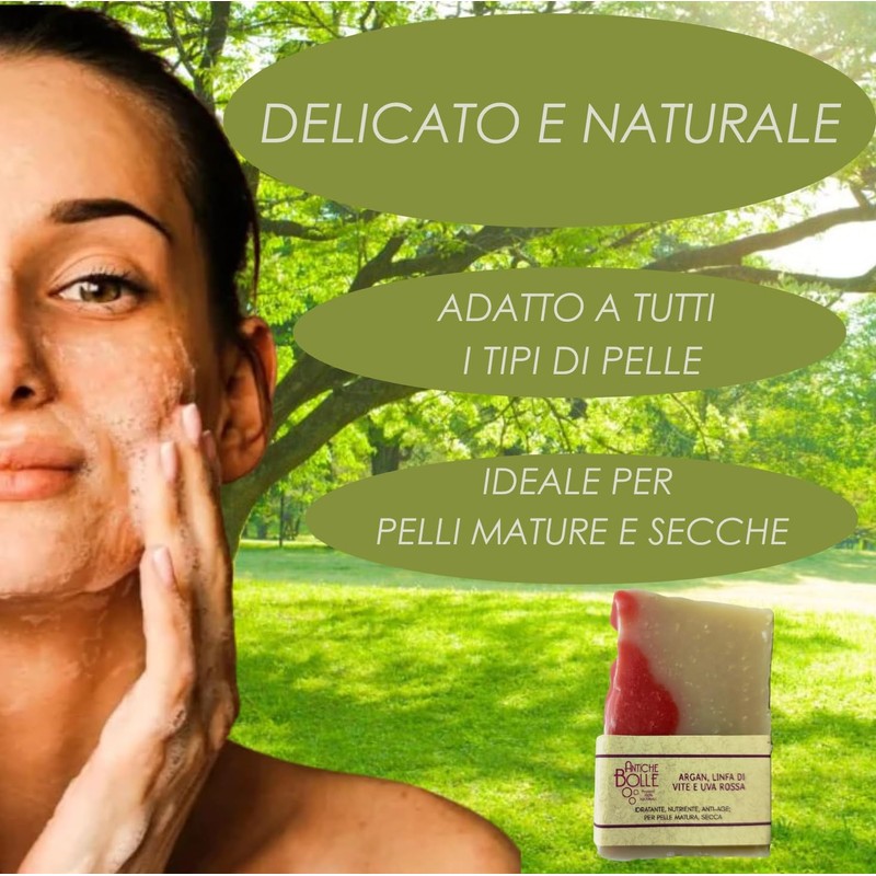 Antiche Bolle - Natural solid soap with olive oil, argan