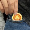 1 Year Anniversary Sobriety Coin | Orange & Red Triangular