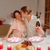 Valentine's Day Small Dessert Plates, Red Heart, 7 Inch, 40Pcs