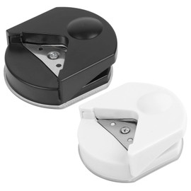 Corner Cutter, Round Corner Cutter, Set of 2, 2 Colors, R4 Corner Rounder, Corner Punch, Paper Cutter, Right Angle, Cardcraft, DIY Projects, Paper Crafts, PVC Sheets, Greeting Cards, White + Black