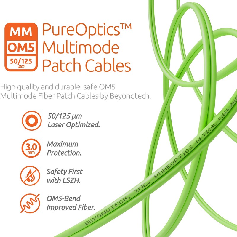 OM5 Multimode Fibre Patch Cord - Duplex - 50/125um OM5