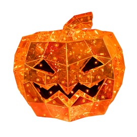 Kurt Adler 6.5-inch 100-Light Orange Micro LED Holographic Jack-O-Lantern
