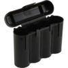 10 cajas de almacenamiento para pilas AA/AA/CR123A, color negro