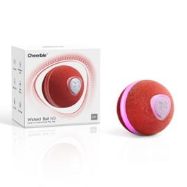 Cheerble 【2025 Upgrade】 Interactive Cat Ball Toy, Wicked Ball M3, Automatic Moving Ball Toy for Indoor Cat Kitten, Smart Anti-Depression Pet Toy Fun Gift with Light