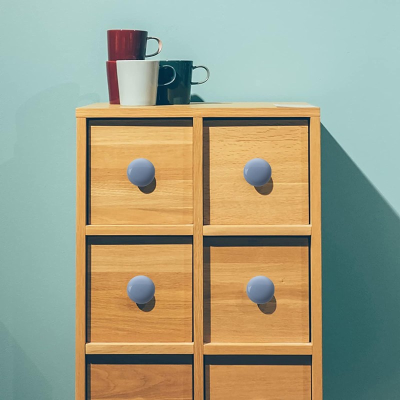 6Pcs Furniture Ceramic Knobs Round Ceramic Cupboard Drawer Knobs Ceramic