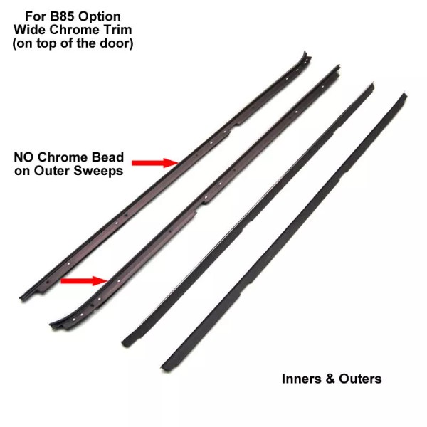 Gbodyparts 81-88 Cutlass B85 Wide Chrome (No Bead) O.E. Style