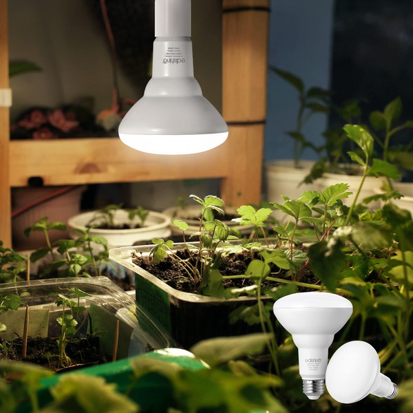 EDISHINE 2-Pack LED Grow Light Bulb, Full Spectrum Grow LED Bulb 11W, Plant LED Light Bulbs, Grow Light Bulb for Indoor Plants, Seedlings, Greenhouse, Hydroponic, E26 Base, ETL Listed