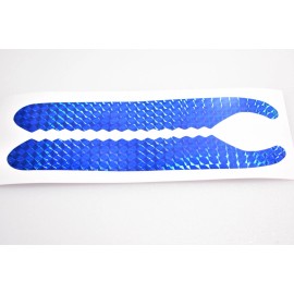 Salmon Elixir 8" Pro Troll Flasher Die Holographic Prism Lure Tape Front Scallop - Holographic Prism Blue