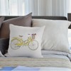 HGOD DESIGNS Bicycle Pillow Cover,Decorative Throw Pillow Bicycle with Flower