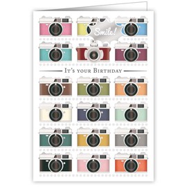Quire Mac Classic Card Happy Birthday Camera,Multicoloured,115 x 163mm
