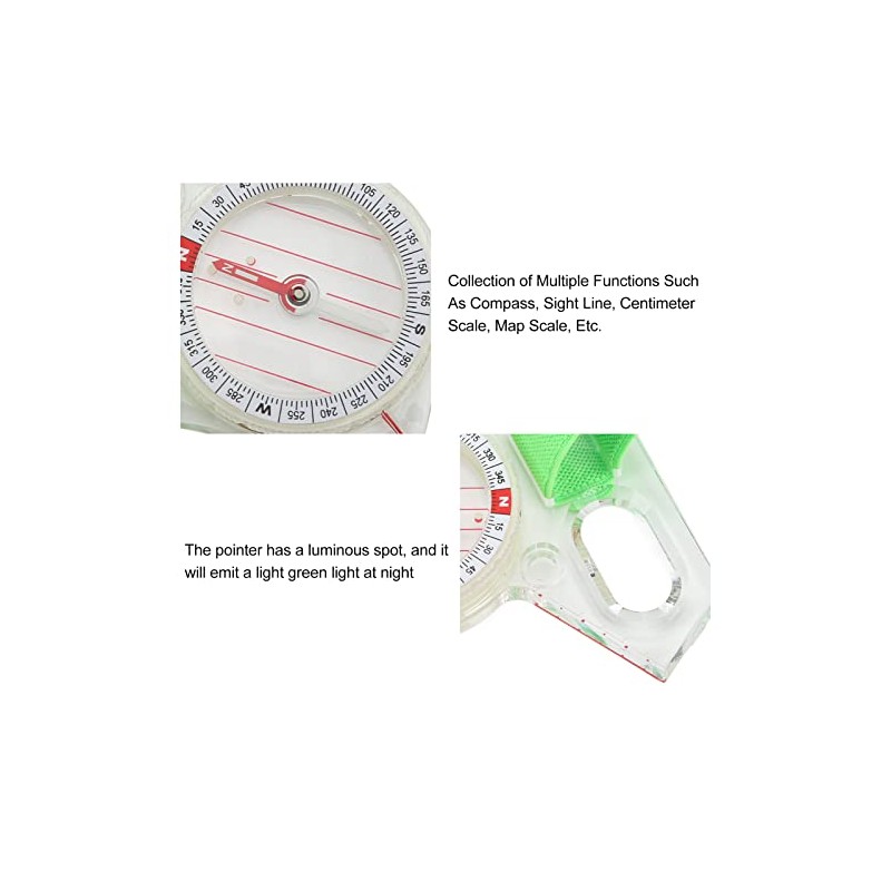 Pssopp Thumb Compass Navigation Compass Clear Scale Hiking Compass for