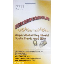 Precision Scale HO #2777 Running Board Steps, Type 2 (Brass Castings)