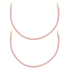 sourcing map 2Pcs Leather Handbag Handles, 60cm/23.6" PU Leather Shoulder Bag Straps Leather Purse Straps for Women's Handbag Tote Bag Handles Replacement (Pink, Gold)