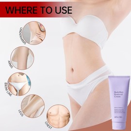 Body Hair Removal Cream for Women and Men, Ultra Gentle Hair Removal Cream for Sensitive Skin, 8-Minute Fast Depilatory Cream for Legs, Bikini, Underarms 2Pack