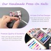 Handmade Press on Nails with Glue Handcraft Shimmery Pink Tips