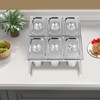 Gdrasuya10 Expandable Stainless Steel Spice Rack Set, 6 Pans Condiment
