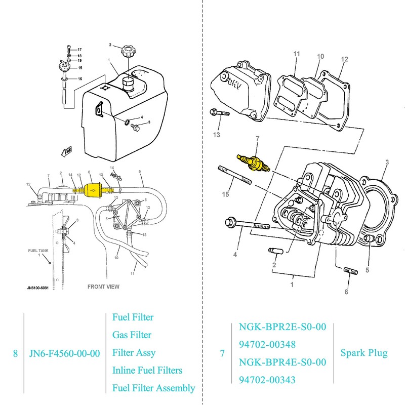 10L0L Golf Cart Tune Up Kit for Yamaha G16 G19