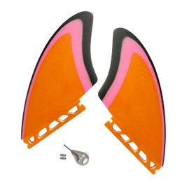 Boat Fin, Glass Fiber, Surfboard Fin, Keel Fin 2 Fin, Keel Fin Thruster, FIBER GLASS/TWIN KEEL (Azuki A)