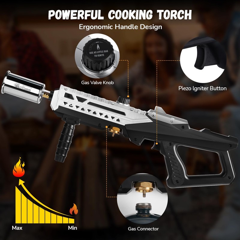 ARTFLAMM Powerful Grill Torch Gun | Propane Torch Gun, Adjustable