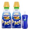 International Delight Int'l Delight French Vanilla Zero Sugar Coffee Creamer 32oz 2 packs with Bottle