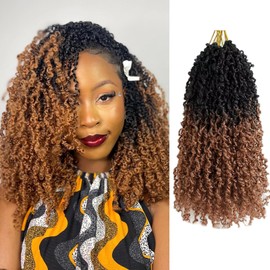 10 Inch Pre-Looped Yanky Twist Crochet Hair, 30 Strands/Pc, Mini Passion Twists, Senegalese Braiding Hair (OT30, 8 Pcs/Pack)