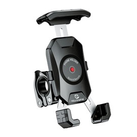 YELLOWFIN Y-Grip Bike | Motorcycle | Scooter | Cycle | Bicycle Handlebar Mobile Phone Holder Mount | 360° Rotation | Quick Release | for Maps and GPS Navigation(Black, M14-C2)