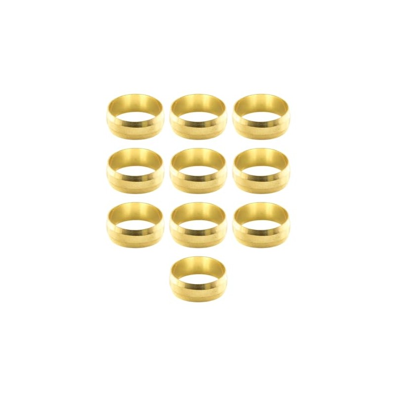 15mm Compression Brass Olives - Pack of 10 (15MM)