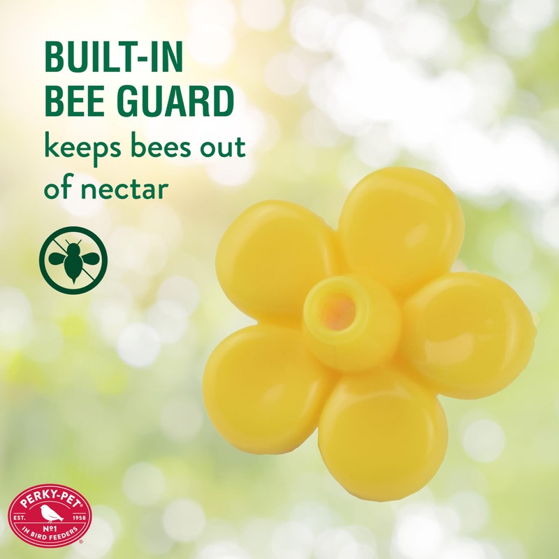 Perky Pet 202FB 9 Piece Yellow Hummingbird Feeder Replacement Flowers