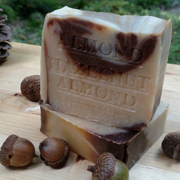 Almond - Hazelnut Soap Bar with Organic Almond Butter Handmade -All Natural Artisan Soap