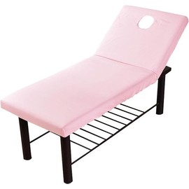 Yunzhou Massage Table Sheets, Massage Bed Cover with Face Hole, Fitted Sheets Washable Reusable Massage Table Cover for 80cm or Less Massage Bed (190 * 70cm,Pink)