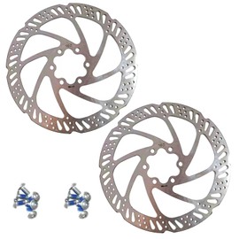GIONAR Set of 2 Bicycle Brake Discs Disc Brake Bicycle 160 mm Set for Mountain Bike, Road Bike, BMX and MTB