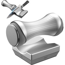 Rolling Knife Sharpener Aluminum Alloy Knife Sharpening with Diamond Whetstone Disc and Strong Magnetic Base, Professional Knife Sharpener Kit with 15/18/20/24° Sharpening s for Most Knife