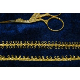 Unbranded Gold or Silver Picot loop metallic braid trims sold by the yard- see variations - Metallic Silver single loop edge trim