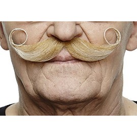 Mustaches Self Adhesive Fake Mustache, Novelty, Maestro False Facial Hair, Costume Accessory for Adults, Black Color