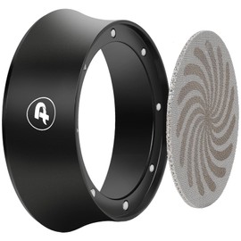 PUSEE 54mm Magnetic Dosing Funnel & Puck Screen Set 8 Magnetic Espresso Coffee Dosing Ring Reusable 1.7mm Puck Screen 316 Stainless Steel Fits All 54mm Portafilters Espresso Tools Espresso Accessories