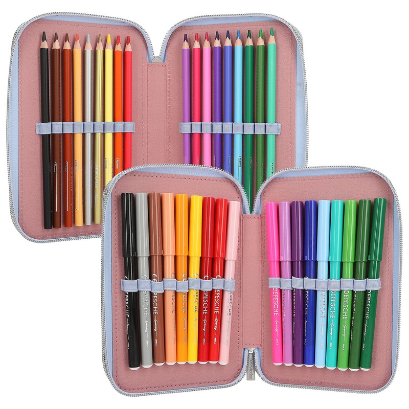 Depesche TOPModel Team Teddy 13010 Filled 3-Compartment Pencil Case in
