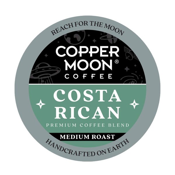 Copper Moon Costa Rican Blend, Medium Roast Coffee Pods Compatible with Keurig K-Cup Brewers, 80 Count