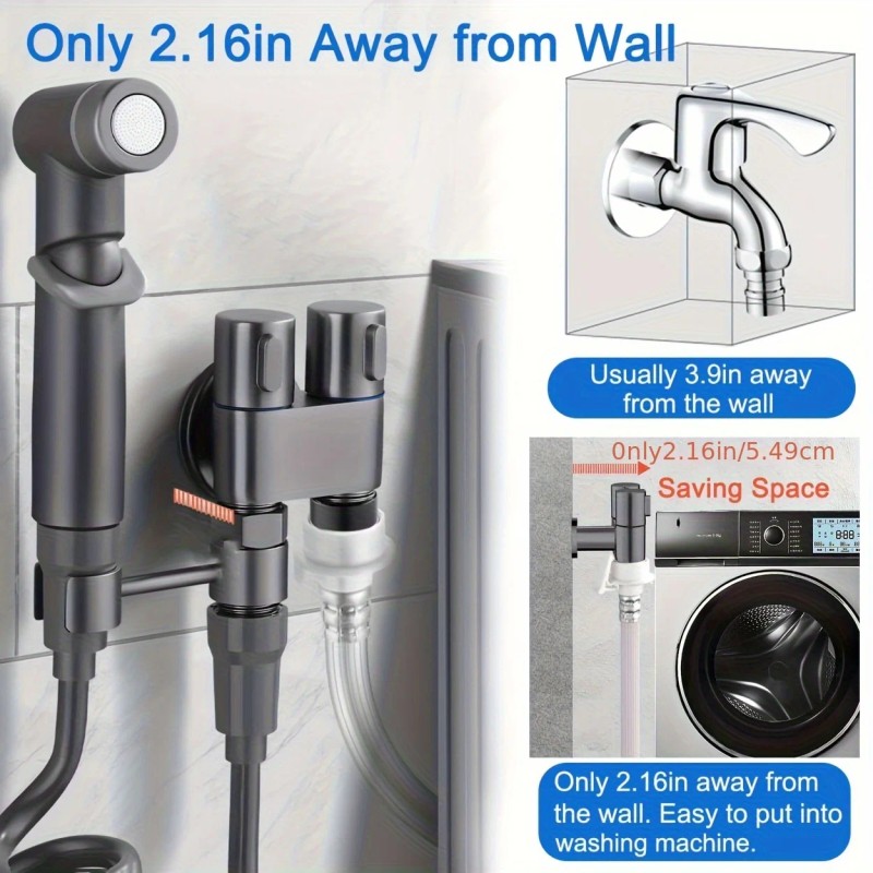 Premium Portable Bidet Sprayer Set with Adjustable Water Pressure for