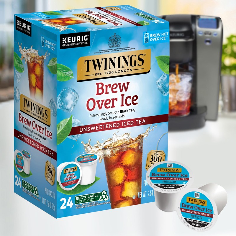 Twinings Brew Over Ice Unsweetened Black Iced Tea K-Cup Pods