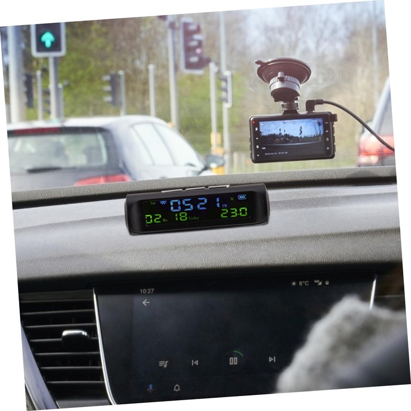 Mikinona Clock Car Auto Calendar Display Thermometer Auto Digital Watch