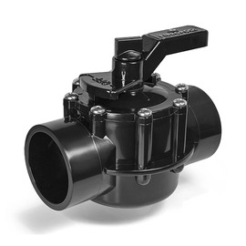 Fibropool Swimming Pool Inline Diverter Valve - 1 1/2 Inch - 2 Way - Positive Seal & Non Lube Replacement Valve for Pools and Spas POSI-CLOSE