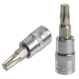 KS Tools 922.1484 Torx® Socket, 1/4 Inch, L.37 mm, T30, ULTIMATE® Range Chrome Vanadium, Satin Chrome
