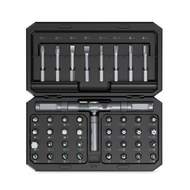 Criacr 42 in 1 Magnetic Screwdriver Set, Ratchet Handle Screwdriver Set for Father's Day Gifts, Magnetic Bits, Rotatable Ratchet Handle for DIY, Electronics, Furniture (Black)