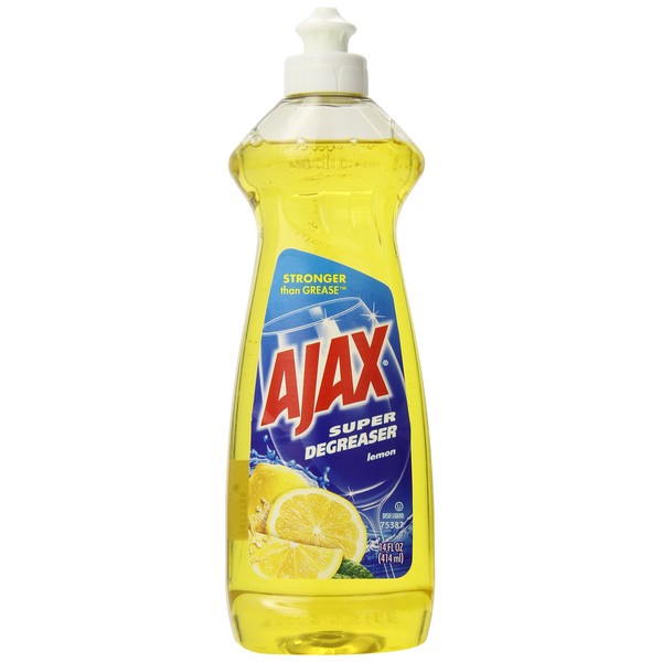 Ajax Super Degreaser Dish Liquid, Lemon, 14 Fluid Ounce