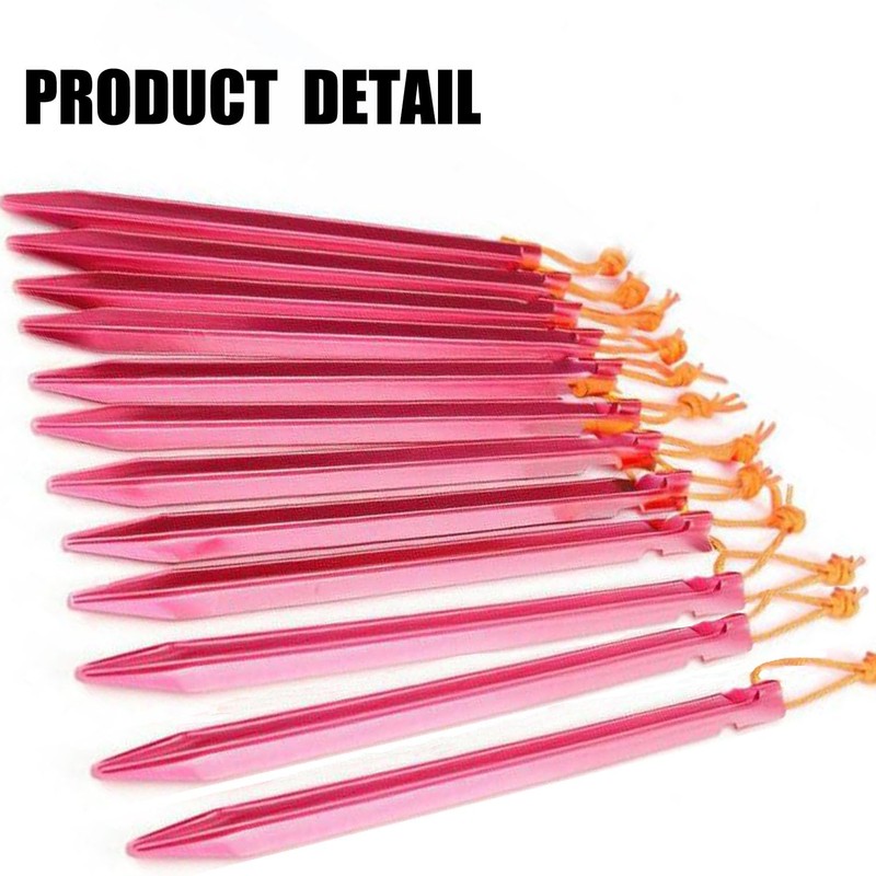 12 Pieces Tent Pegs - Y-Shaped Aluminium Alloy Campingtent Stake