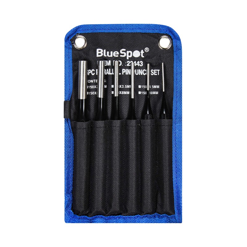 Blue Spot 22443 Parallel Pin Punch, Black, Set of 6