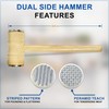 Meat Tenderizer - Meat Hammer, Mallet Pounder,Double-Sided Wooden Handle for
