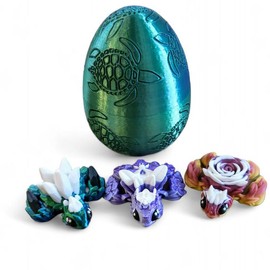 Mystery Turtle Eggs - Collectible Figurines Home Decor - Includes Turtle Themed Egg and 3 Unique Articulating Turtles